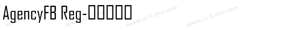 AgencyFB Reg字体转换